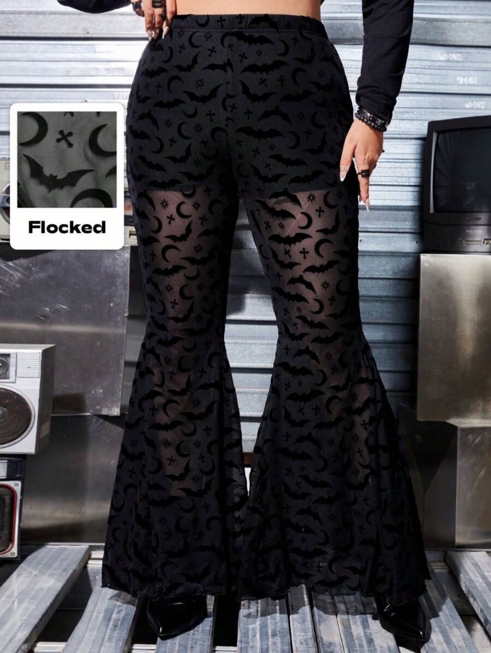 goth bell bottoms